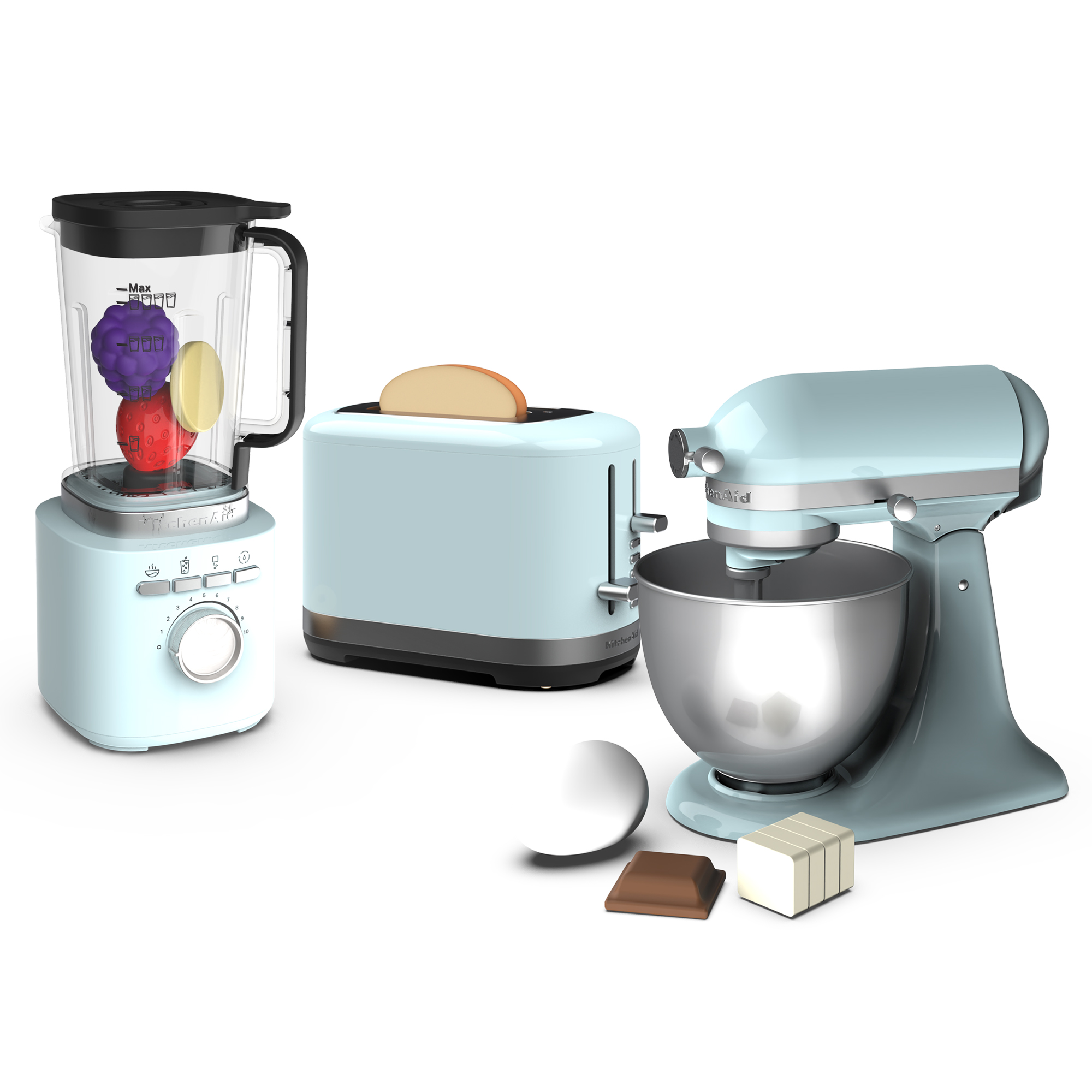 Pretend Chef-In-Training Set 3 in 1 MINERAL BLUE Color